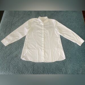 Chico’s Size 2 Large Women’s Shirt Blouse Long Sleeve White Button No-Iron